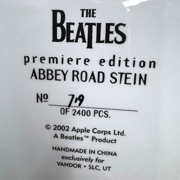 The Beatles Abbey Road Stein Premiere Edition No. 79 Of 2400 Pcs NEW Vandor 2002 - Picture 5 of 9